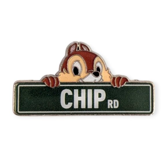 Chip and Dale Disney Pin: Chip Rd Street Sign - Picture 1 of 4